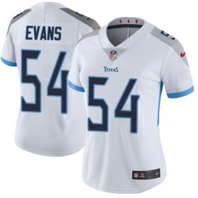 Wholesale Cheap Nike Titans #54 Rashaan Evans White Women\'s Stitched NFL Vapor Untouchable Limited Jersey