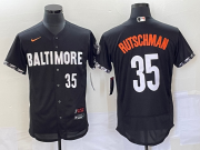 Wholesale Cheap Men's Baltimore Orioles #35 Adley Rutschman Number Black 2023 City Connect Flex Base Stitched Jersey 2