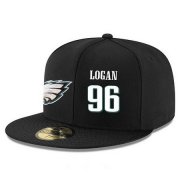 Wholesale Cheap Philadelphia Eagles #96 Bennie Logan Snapback Cap NFL Player Black with White Number Stitched Hat