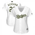 Wholesale Cheap Dodgers #22 Clayton Kershaw White 2018 Memorial Day Cool Base Women's Stitched MLB Jersey