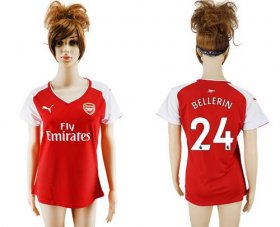 Wholesale Cheap Women\'s Arsenal #24 Bellerin Home Soccer Club Jersey
