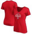 Wholesale Cheap Washington Nationals Majestic Women's 2019 World Series Bound Authentic Collection V-Neck T-Shirt Red