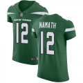 Wholesale Cheap Nike Jets #12 Joe Namath Green Team Color Men's Stitched NFL Vapor Untouchable Elite Jersey