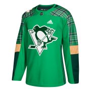Wholesale Cheap Adidas Penguins Blank adidas Green St. Patrick's Day Authentic Practice Stitched NHL Jersey