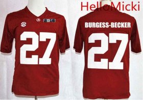 Wholesale Cheap Men\'s Alabama Crimson Tide #27 Shawn Burgess-Becker Red 2016 BCS College Football Nike Limited Jersey