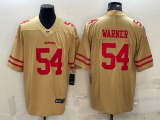 Wholesale Cheap Men's San Francisco 49ers #54 Fred Warner Gold NEW 2022 Inverted Legend Stitched NFL Nike Limited Jersey