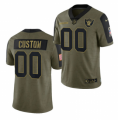 Wholesale Cheap Men's Olive Las Vegas Raiders ACTIVE PLAYER Custom 2021 Salute To Service Limited Stitched Jersey