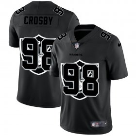 Wholesale Cheap Las Vegas Raiders #98 Maxx Crosby Men\'s Nike Team Logo Dual Overlap Limited NFL Jersey Black