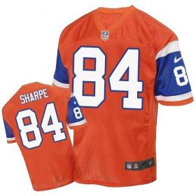 Wholesale Cheap Nike Broncos #84 Shannon Sharpe Orange Throwback Men\'s Stitched NFL Elite Jersey