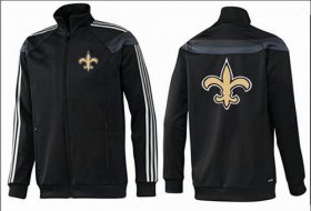 Wholesale Cheap NFL New Orleans Saints Team Logo Jacket Black_3