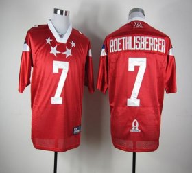 Wholesale Cheap Steelers #7 Ben Roethlisberger Red 2012 Pro Bowl Stitched NFL Jersey