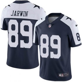 Wholesale Cheap Nike Cowboys #89 Blake Jarwin Navy Blue Thanksgiving Youth Stitched NFL 100th Season Vapor Throwback Limited Jersey
