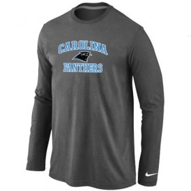 Wholesale Cheap Nike Carolina Panthers Heart & Soul Long Sleeve T-Shirt Dark Grey