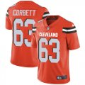 Wholesale Cheap Nike Browns #63 Austin Corbett Orange Alternate Men's Stitched NFL Vapor Untouchable Limited Jersey