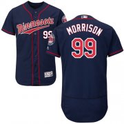 Wholesale Cheap Twins #99 Logan Morrison Navy Blue Flexbase Authentic Collection Stitched MLB Jersey