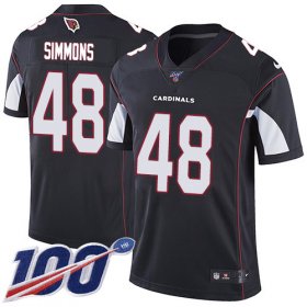 Wholesale Cheap Nike Cardinals #48 Isaiah Simmons Black Alternate Youth Stitched NFL 100th Season Vapor Untouchable Limited Jersey