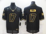 Wholesale Cheap Men's Buffalo Bills #17 Josh Allen Black Gold 2020 Salute To Service Stitched NFL Nike Limited Jersey