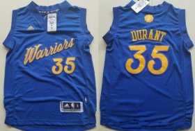 Cheap Youth Golden State Warriors #35 Kevin Durant adidas Royal Blue 2016 Christmas Day Stitched NBA Swingman Jersey