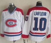 Wholesale Cheap Canadiens #10 Guy Lafleur White CH-CCM Throwback Stitched NHL Jersey