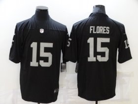 Wholesale Cheap Men\'s Las Vegas Raiders #15 Tom Flores Black 2021 Vapor Untouchable Stitched NFL Nike Limited Jersey