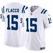 Cheap Men's Indianapolis Colts #15 Joe Flacco White 2024 F.U.S.E. Vapor Limited Football Stitched Jersey