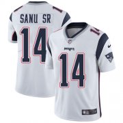 Wholesale Cheap Nike Patriots #14 Mohamed Sanu Sr White Youth Stitched NFL Vapor Untouchable Limited Jersey
