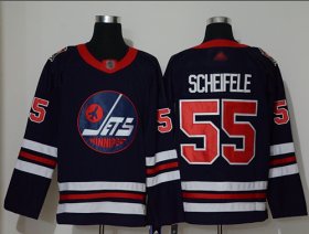 Wholesale Cheap Adidas Jets #55 Mark Scheifele Navy Blue Authentic 2019 Heritage Classic Stitched NHL Jersey