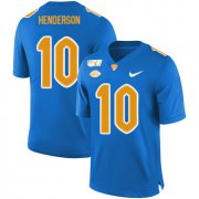 Wholesale Cheap Pittsburgh Panthers 10 Quadree Henderson Blue 150th Anniversary Patch Nike College Football Jersey