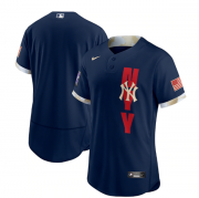 Wholesale Cheap Men's New York Yankees Blank 2021 Navy All-Star Flex Base Stitched MLB Jersey