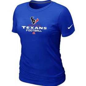 Wholesale Cheap Women\'s Nike Houston Texans Critical Victory NFL T-Shirt Blue