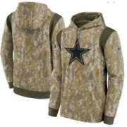 Wholesale Cheap Men Dallas Cowboys Nike Camo 2021 Salute To Service Therma Performance Pullover Hoodie