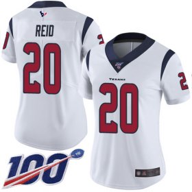 Wholesale Cheap Nike Texans #20 Justin Reid White Women\'s Stitched NFL 100th Season Vapor Limited Jersey