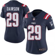 Wholesale Cheap Nike Patriots #29 Duke Dawson Navy Blue Women's Stitched NFL Limited Rush Jersey