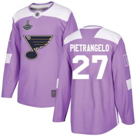Wholesale Cheap Adidas Blues #27 Alex Pietrangelo Purple Authentic Fights Cancer Stanley Cup Champions Stitched NHL Jersey