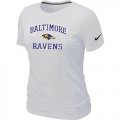 Wholesale Cheap Women's Nike Baltimore Ravens Heart & Soul NFL T-Shirt White