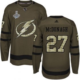 Cheap Adidas Lightning #27 Ryan McDonagh Green Salute to Service Youth 2020 Stanley Cup Champions Stitched NHL Jersey