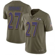 Wholesale Cheap Nike Ravens #27 J.K. Dobbins Olive Men's Stitched NFL Limited 2017 Salute To Service Jersey