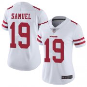 Wholesale Cheap Nike 49ers #19 Deebo Samuel White Women's Stitched NFL Vapor Untouchable Limited Jersey