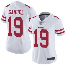 Wholesale Cheap Nike 49ers #19 Deebo Samuel White Women\'s Stitched NFL Vapor Untouchable Limited Jersey