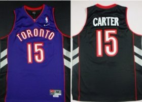 Wholesale Cheap Toronto Raptors #15 Vince Carter Hardwood Classic Black With Purple Swingman Jersey