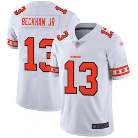 Wholesale Cheap Nike Browns #13 Odell Beckham Jr White Men\'s Stitched NFL Limited Team Logo Fashion Jersey