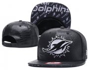 Wholesale Cheap NFL Miami Dolphins Team Logo Black Snapback Adjustable Hat GS55