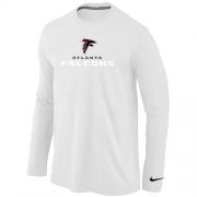 Wholesale Cheap Nike Atlanta Falcons Authentic Logo Long Sleeve T-Shirt White