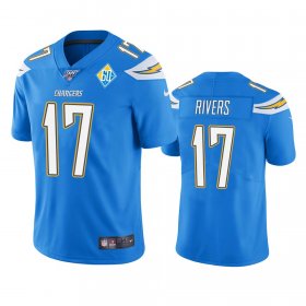 Wholesale Cheap Los Angeles Chargers #17 Philip Rivers Light Blue 60th Anniversary Vapor Limited NFL Jersey