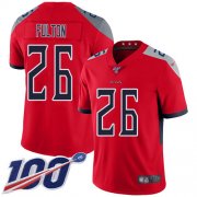 Wholesale Cheap Nike Titans #26 Kristian Fulton Red Men's Stitched NFL Limited Inverted Legend 100th Season Jersey