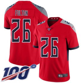 Wholesale Cheap Nike Titans #26 Kristian Fulton Red Men\'s Stitched NFL Limited Inverted Legend 100th Season Jersey