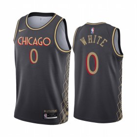 Wholesale Cheap Nike Bulls #0 Coby White Black NBA Swingman 2020-21 City Edition Jersey