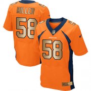 Wholesale Cheap Nike Broncos #58 Von Miller Orange Team Color Men's Stitched NFL New Elite Gold Jersey
