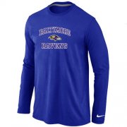 Wholesale Cheap Nike Baltimore Ravens Heart & Soul Long Sleeve T-Shirt Blue