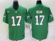Wholesale Cheap Men's Philadelphia Eagles #17 Nakobe Dean Green 2023 F.U.S.E. With C Patch Vapor Untouchable Football Stitched Jersey